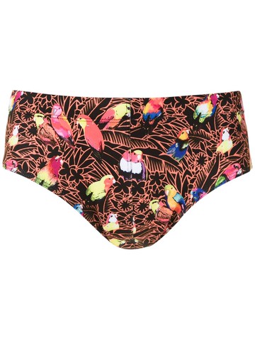 Amir Slama - Papagaio print trunks - men - Polyamide/Elastane - M - Black