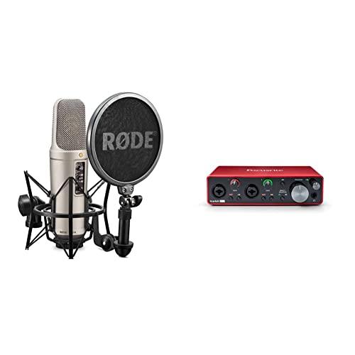 Rode NT2A Anniversary Vocal Multi-Pattern Dual Condenser Microphone Package  Focusrite Scarlett 2i2 (3rd Gen) USB Audio Interface with Pro