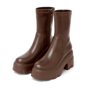 D+AF 演唱會必備9.5cm輕量厚底瘦瘦短靴