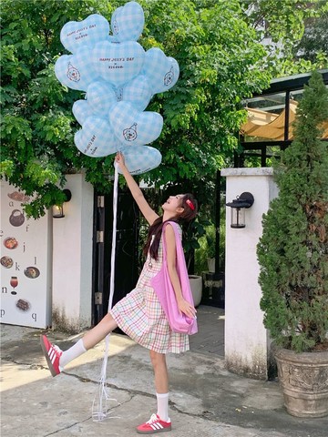 【missy shop】甜感能量彩色格紋洋裝-84202