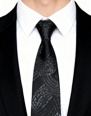 黑灰銀線暗紋領帶獨特設計tie禮盒裝