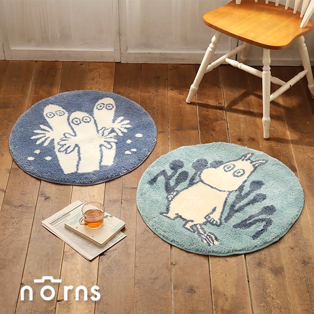 【Norns】Moomin造型腳踏墊- Norns Original Design 嚕嚕米 姆明 溜溜們 吸水踏墊 防滑植絨腳踏墊 地墊