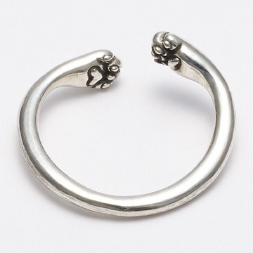 握住手指的貓手戒指 / silver925, k18 (Made In Japan)