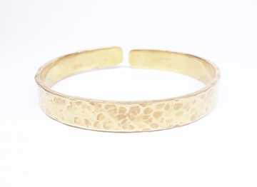 二毛銀【黃銅客製水波紋手環】男生款