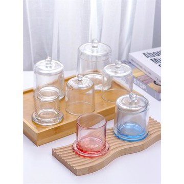 美沐兒 金鐘罩玻璃杯香薰蠟燭diy簡約燭臺擺件水晶石香薰玻璃容器