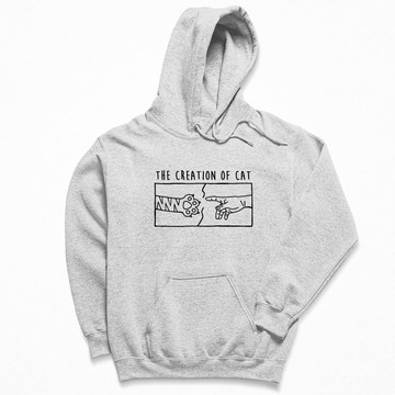THE CREATION OF CAT 中性帽T 6色 刷毛 創造貓咪亞當創世紀米開朗基羅文藝復興趣味班服團體服幽默