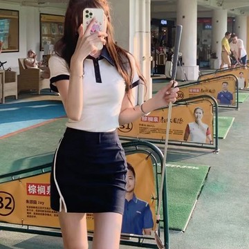 高爾夫服裝 女士運動短裙 開叉彈力修身百搭防走光褲裙 小個子包臀裙 短裙 褲裙 運動短裙 裙褲 運動褲裙 高爾夫短裙 開