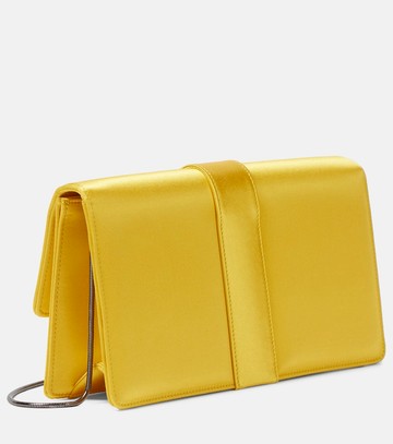 Manolo Blahnik Capri embellished satin clutch