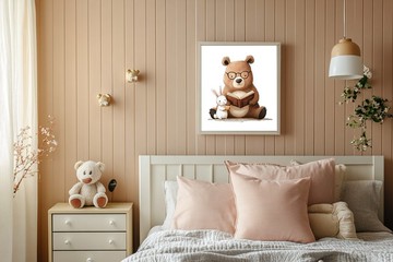 相伴1 掛畫 插畫風 藝術微噴溫馨童趣風客廳書房臥室裝飾