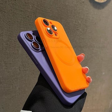 Magsafe磁吸手機殼 蘋果 iPhone 14 12 11 Pro Max 保護殼 i13矽膠防摔殼 自帶鏡頭貼軟殼