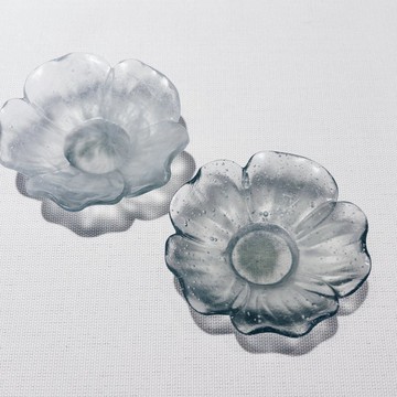 琉璃 花影 杯托 冰灰