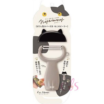[$699免運] 日本製 貝印 Nyammy 小黑貓 貓耳造型削皮器 不鏽鋼刀片 ☆艾莉莎ELS☆