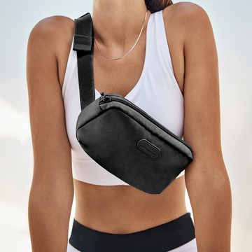 《TRAVELON》Pi斜背腰包(質感黑)