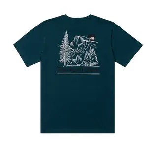 【The North Face】深綠色舒適休閒短袖T恤