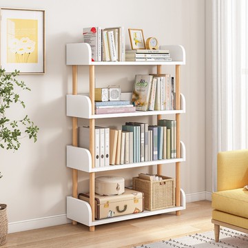 【AOTTO】北歐風簡約四層落地置物書架-60公分(AT-003)