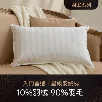 戀家小舖 台灣製 枕頭 羽絨枕 星級/雲柔 羽絨枕 雲感包覆 飯店專用 高級羽絨枕 柔軟蓬鬆飽滿 支撐回彈 全棉立體表布