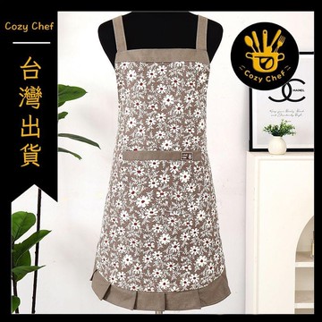 ✨️臺灣出貨✨️暖廚小築✅可開發票棉布防水圍裙女廚房家用夏天透氣工作洋氣可愛做飯上班工作服圍腰