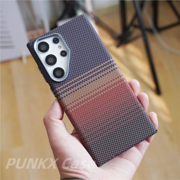 趣玩好物 日落月升適用于三星s24ultra手機殼pc磁吸創意浮雕殼保護套硬殼25u平替pitaka超薄磨砂高級芳綸細紋