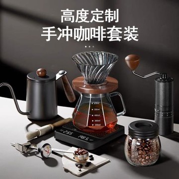 手沖咖啡套裝手搖磨豆機家用手沖壺分享壺濾杯戶外組合便攜套裝