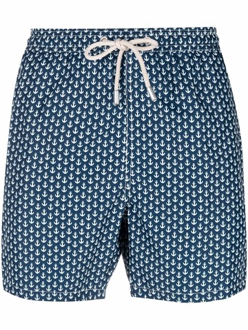MC2 Saint Barth - anchor-print swim shorts - men - Recycled Polyester/Elastane/Polyamide - L - Blue