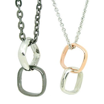 【Charme】串串愛情 白k飾時尚情人對鍊款