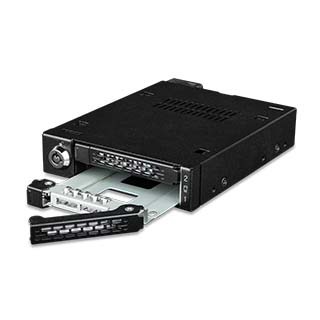 ICY DOCK 雙層式 2.5 U.2/U.3 NVMe SSD PCIe 4.0 硬碟抽取盒 適用於3.5 裝置空間 (MB092VK-B)
