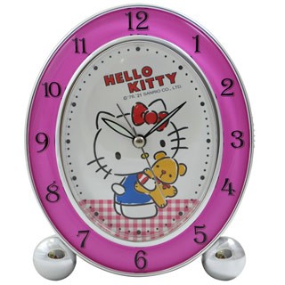 Hello Kitty 親親小熊靜音貪睡鬧鐘 JM-E347KT-B