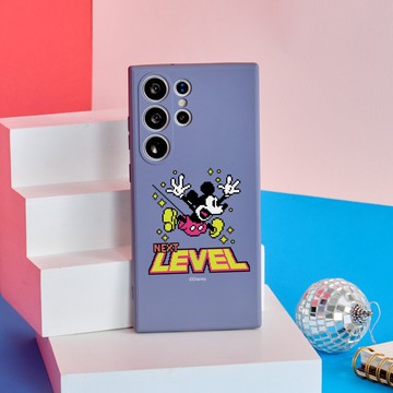 Disney經典米奇款等級提升純色矽膠SAMSUNG手機殼