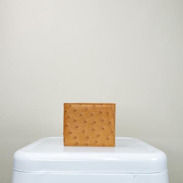 【M2nd】普爾琿鴕鳥皮雙折短夾(駝-T48A)