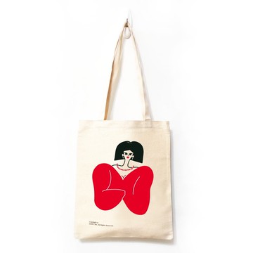 帆布袋 托特包 環保袋 蝴蝶結 提袋 側背袋 八安 台灣 紅色 貴婦