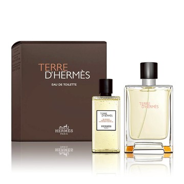 HERMES 愛馬仕 Terre DHermes 大地男性香氛禮盒(淡香水100ML+沐浴膠80ML)