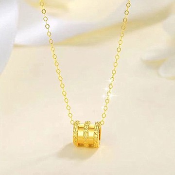 999黃金 迷你波點 路路通 項鍊