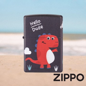 ZIPPO  小恐龍系列-深咖啡色防風打火機 特別設計 現貨 限量 禮物 客製化 終身保固Z-009