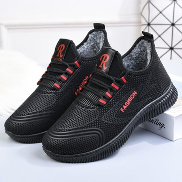 老北京布鞋二棉鞋女冬防滑軟底中老年休閑運動防水加絨保暖媽媽鞋