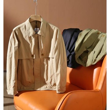 限定系列！工裝解構風！外貿男士新品寬松廓形翻領休閑夾克外套秋