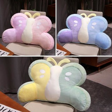 辦公室座椅靠枕腰靠腰墊久坐床頭靠墊腰枕靠背墊椅子護腰蝴蝶抱枕