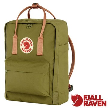 Fjallraven 北極狐 Kånken 多功能輕量防潑水日用背包_23510-631-241 叢葉綠/桃沙