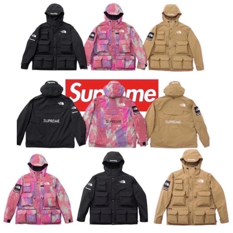 老闆實拍Supreme X The north face 20SS 聯名機能多口袋雙色衝鋒衣推薦