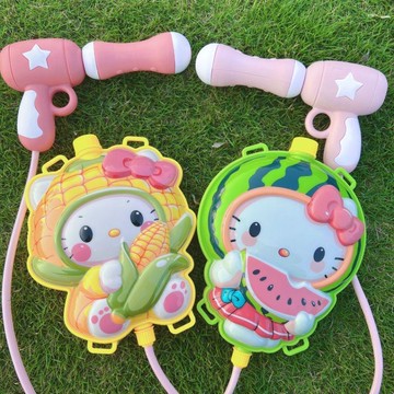 🍒壹灣出貨🍒Hellokitty兒童揹包水槍玩具噴水抽拉式女孩子大容量夏季戲水神器
