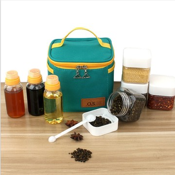cls 戶外露營調味料罐7件組 調味罐收納袋 料理罐收納包 調味料袋