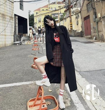 厚西裝料風衣秋冬高級質感黑色長款大衣外套【聚物優品】