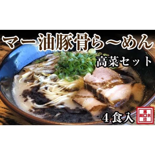 ふるさと納税 和歌山県 御坊市 マー油豚骨ら〜めん４人前・高菜セット（冷凍ラーメン）