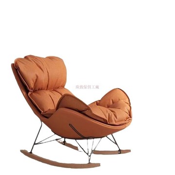 懶人搖搖椅技布貓爪皮搖椅可躺可坐懶人沙發搖椅貴妃躺椅【0113103DD】