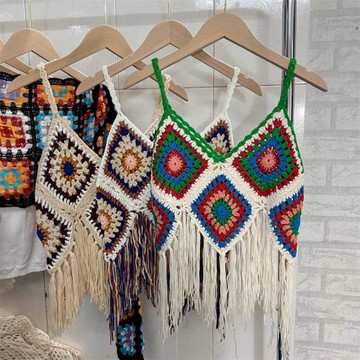 夢的馬原創自制民族風吊帶云南大西北旅行套裝波西米亞風流蘇背心