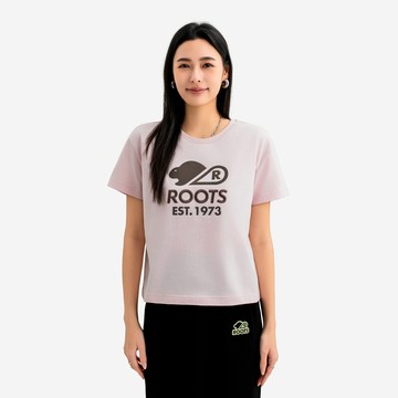 Roots 女裝- ROOTS NOVA PARK BEAVER 短袖上衣 (淡粉色)