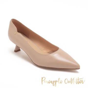 Pineapple Outfitter-PONS 知性柔字母亮點高跟鞋-粉色