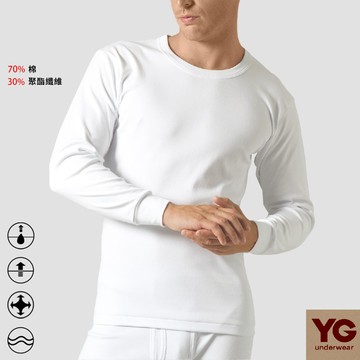 YG天鵝 羅紋圓領長袖衫(薄款) 保暖 吸溼透氣 親膚柔軟