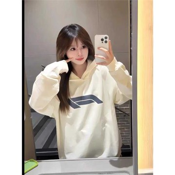 美式復古連帽衛衣女春秋薄款寬松百搭oversize潮牌情侶裝上衣外套