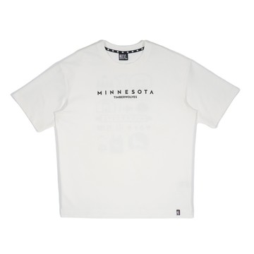 NBA 落肩 漸層小圖 短袖上衣 灰狼隊