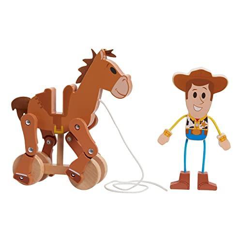 Disney Pixar Wooden Toys Toy Story Woody Bullseye PullーAlong Toy, Kids To